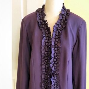 Stunning Coldwater Creek Purple Ruffle Blazer. Details are beautiful